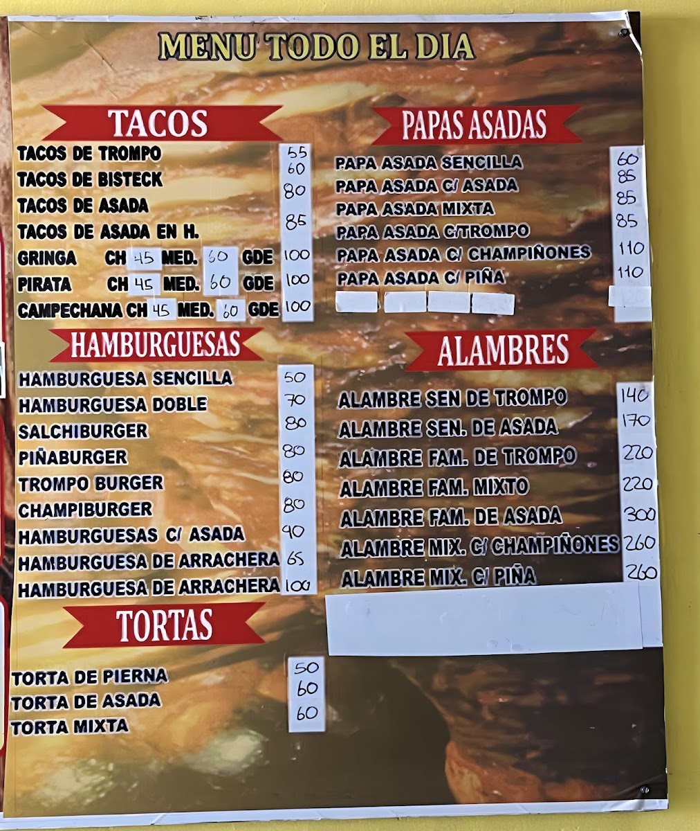 El Monchito Menu - Image 1